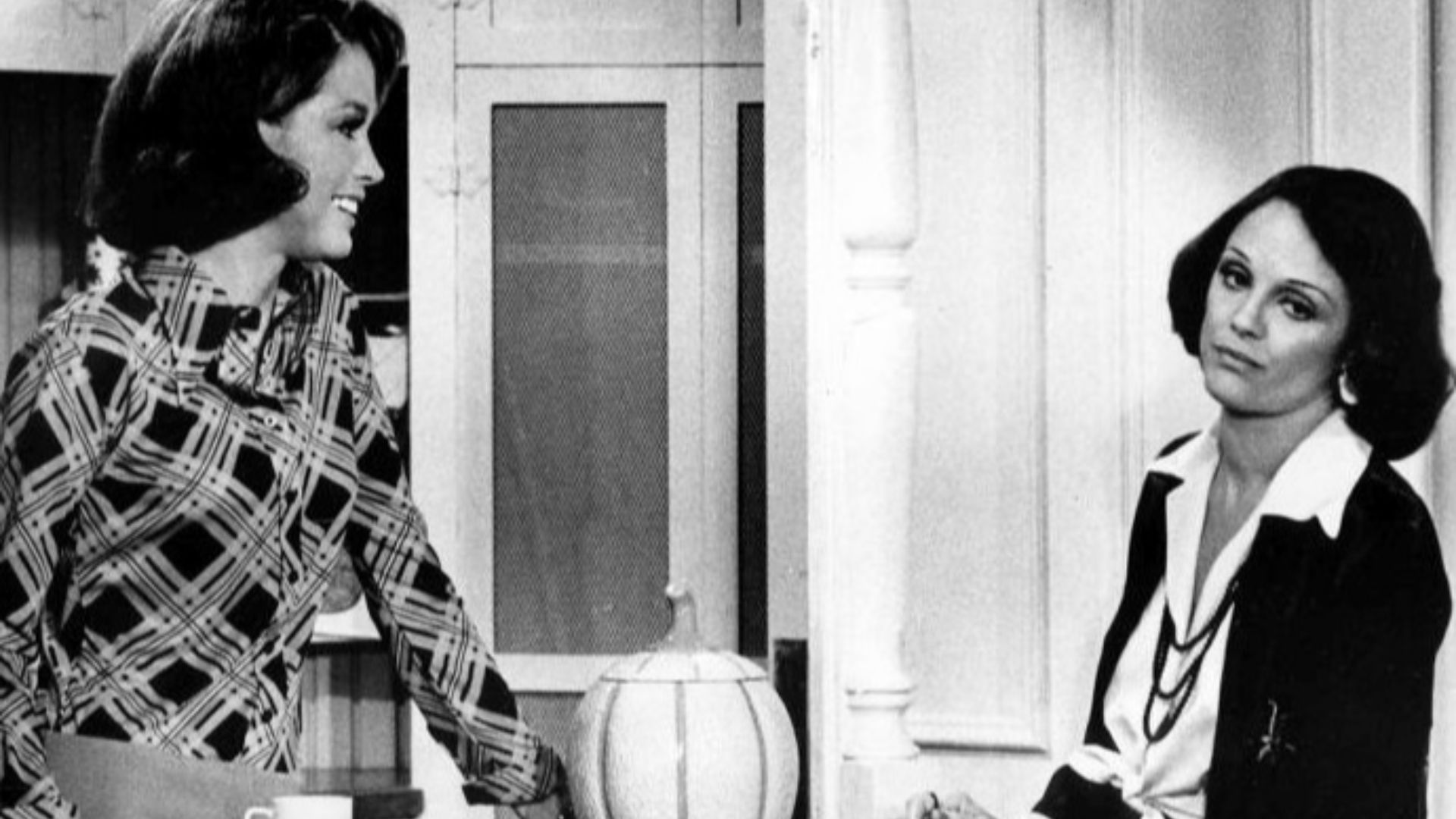 Publicity photo of Mary Tyler Moore and Valerie Harper from The Mary Tyler Moore Show.