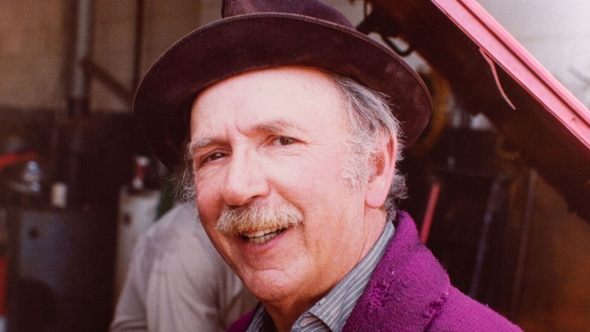 This vintage still photograph circa 1974 depicts Academy + Tony Award winner Jack Albertson (from The Subject Was Roses (1964 on stage; 1968 on film); plus Willy Wonka & the Chocolate Factory (1971), The Poseidon Adventure (1972), etc.) on the set of his 