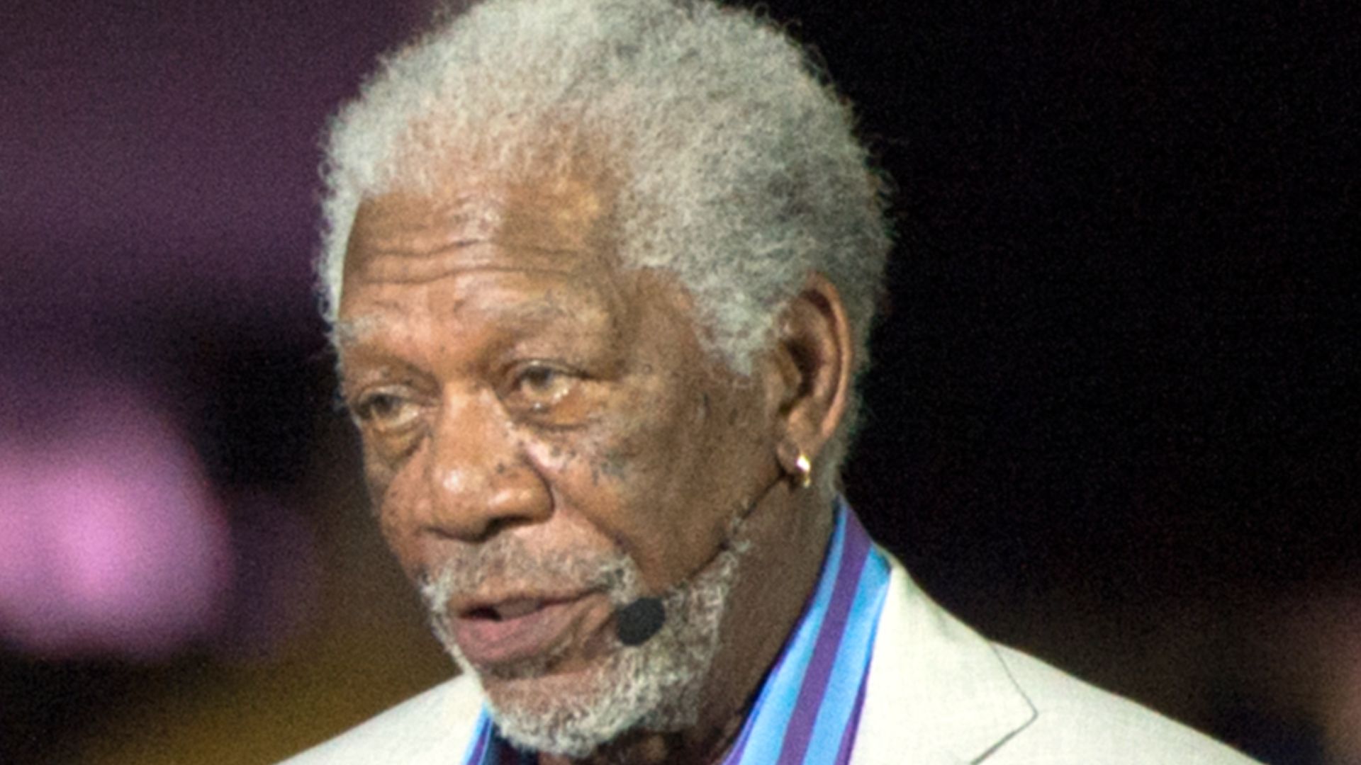 Academy Award-winning actor Morgan Freeman narrates for the opening ceremony to they 2016 Invictus games in Orlando, Fla. May 8, 2016. (DoD News photo by EJ Hersom)