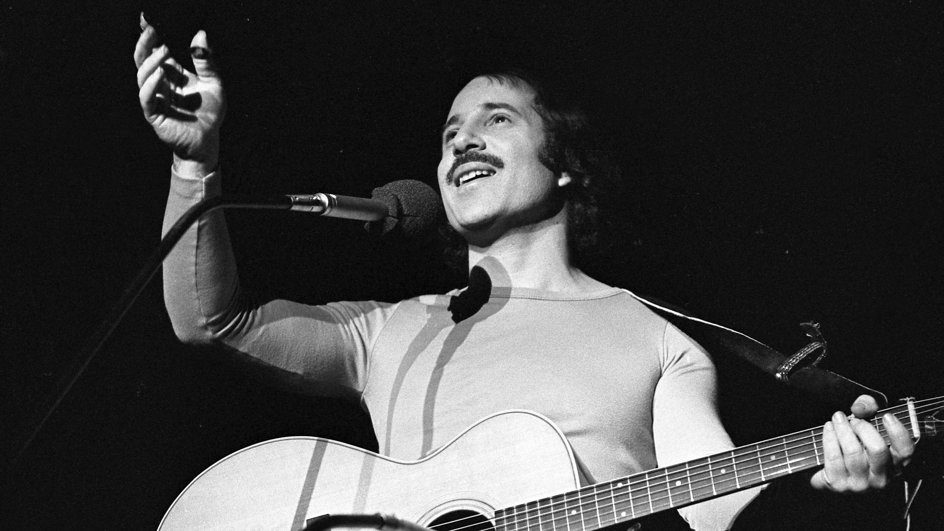 Paul Simon performing at Santa Monica Civic Auditorium