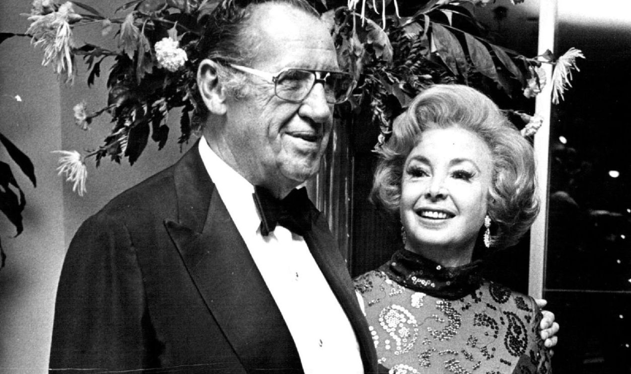 SEP 23 1975, NOV 7 1975, NOV 9 1975 Continental Airlines president Robert Six and Mrs. Six ( Actress Audrey Meadows - best known for her role as Jackie Gleason's wife in the 