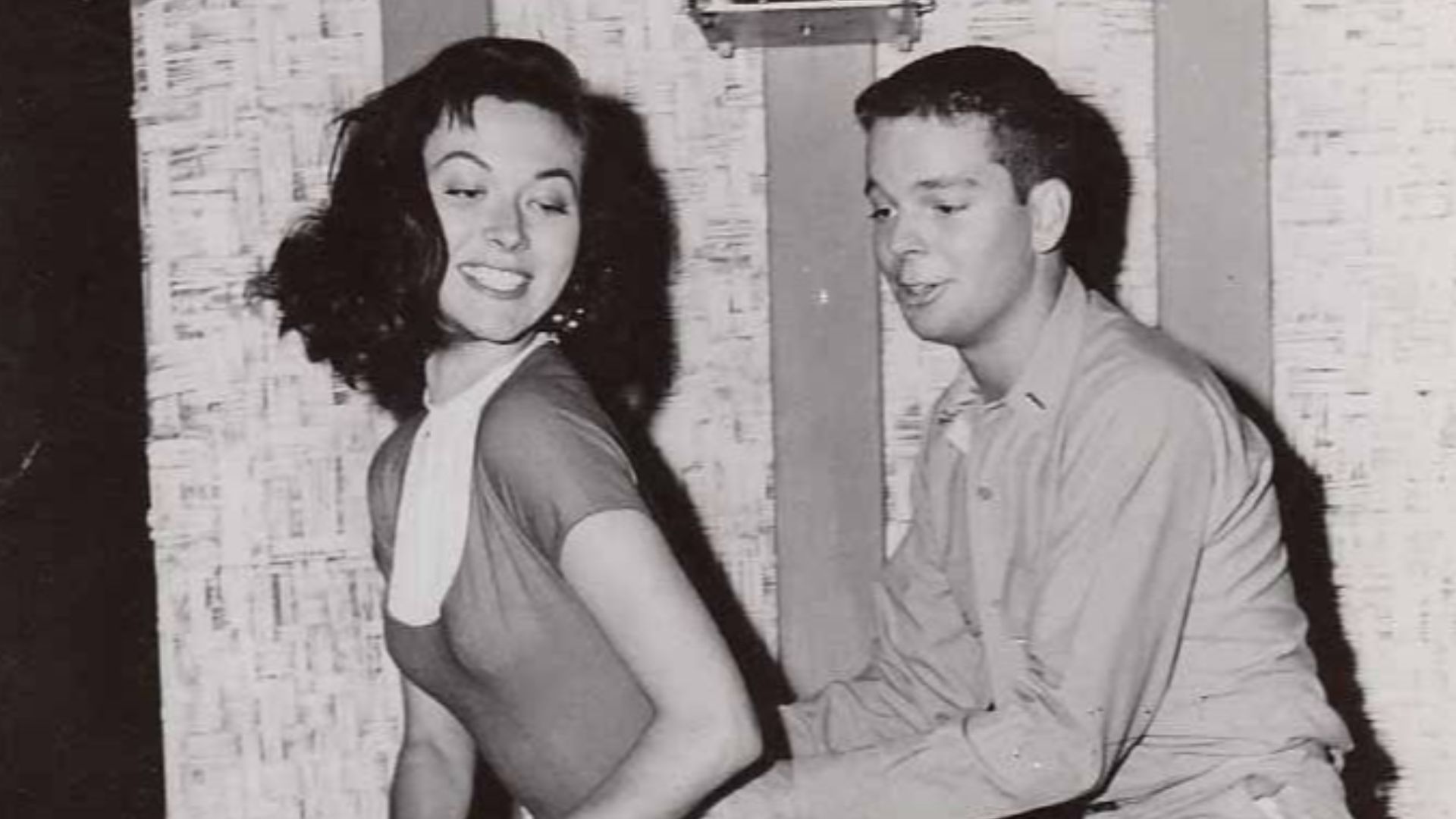 Russ Tamblyn and Gia Scala in publicity photo, 1957