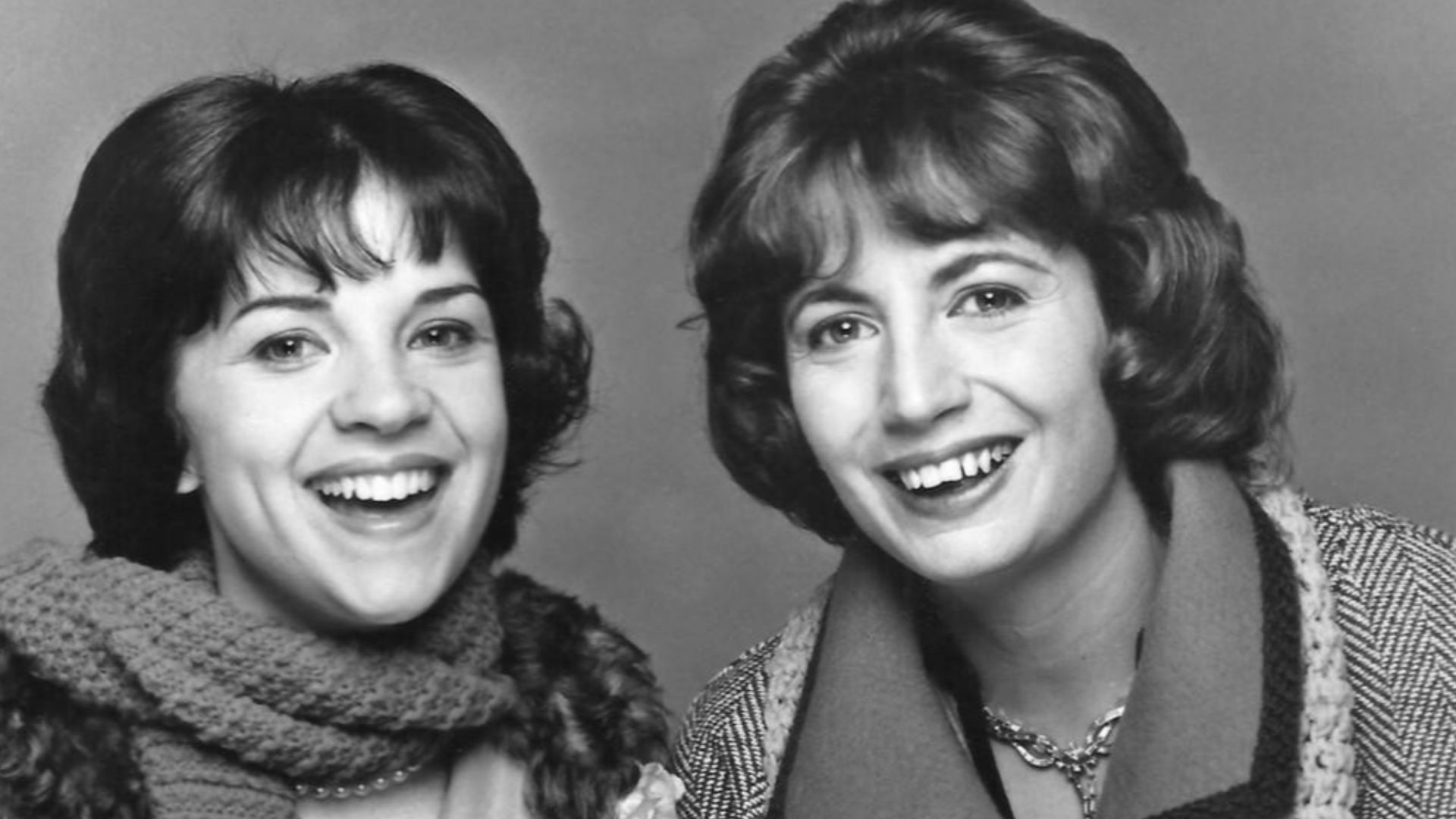 Publicity photo of Cindy Williams and Penny Marshall from the television show Laverne and Shirley.
