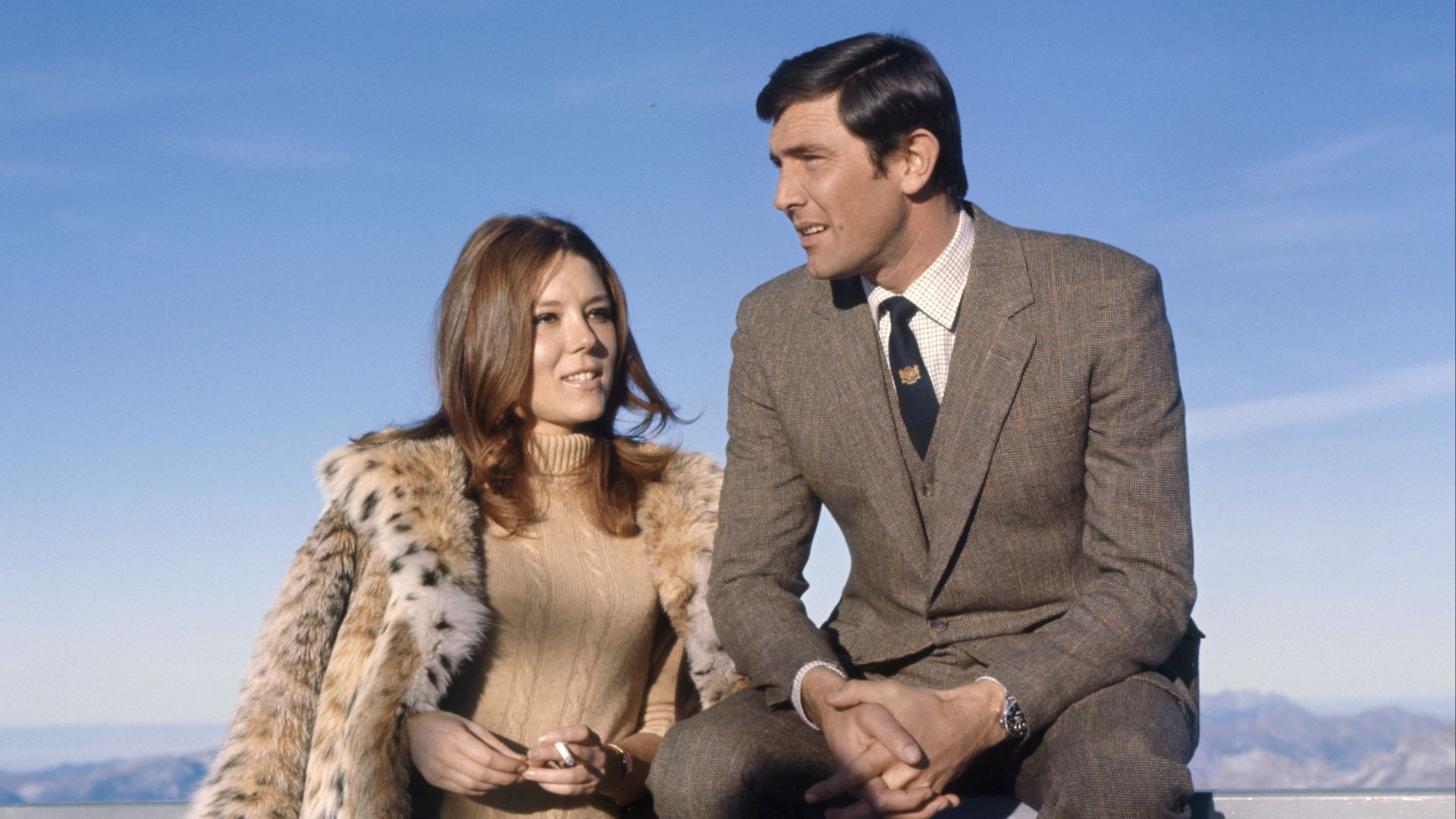 James Bond actors George Lazenby and Diana Rigg