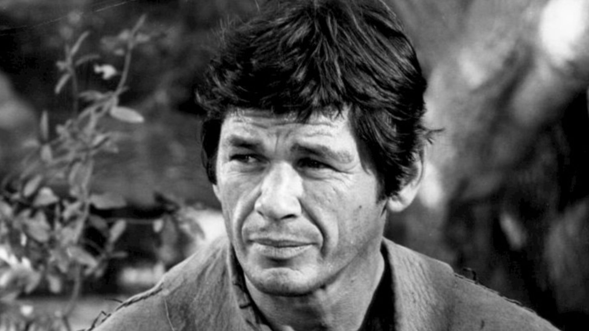 Photo of Charles Bronson as Linc, the wagonmaster, from the television program The Travels of Jaimie McPheeters.