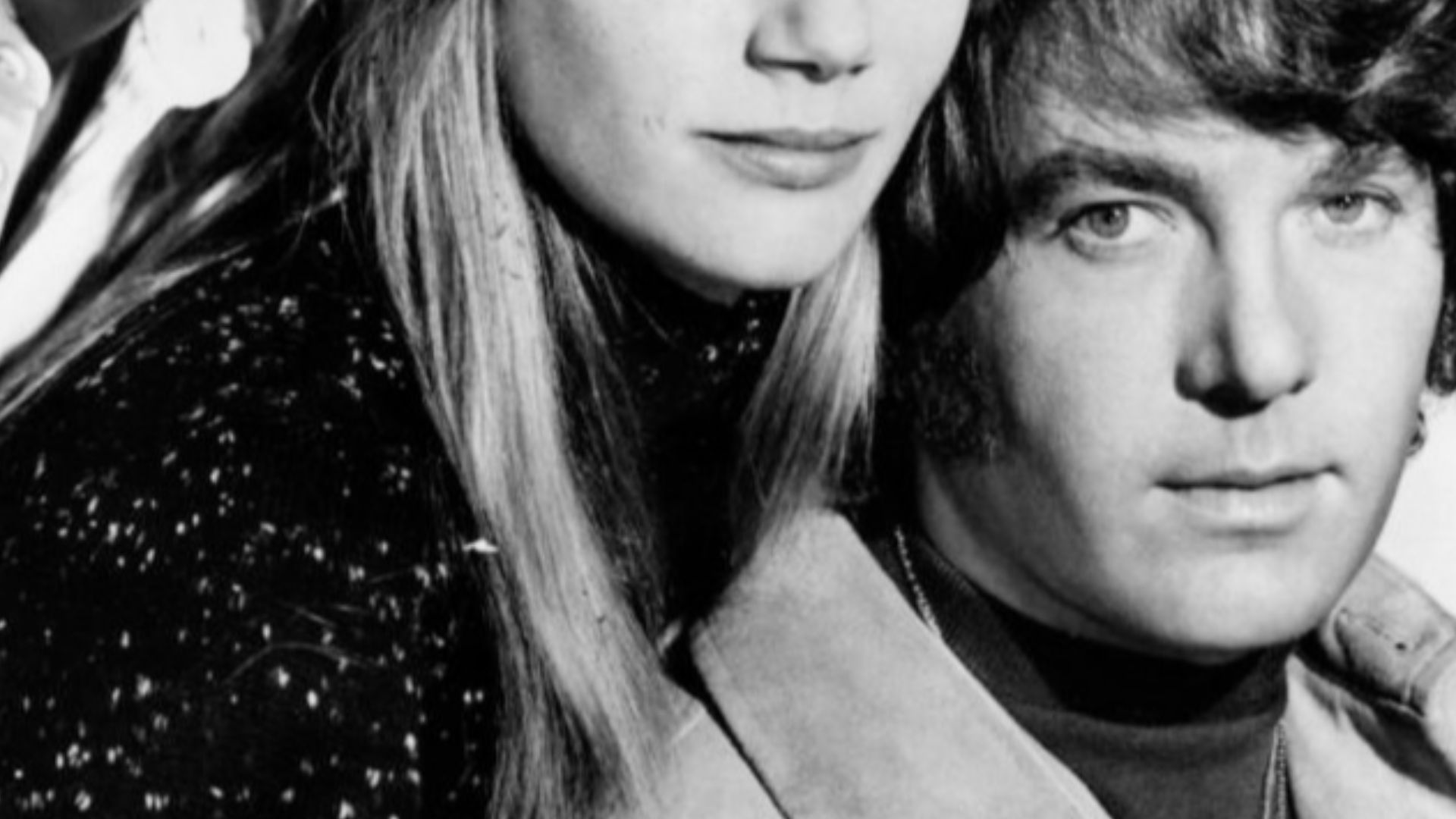 Publicity photo from the television program The Mod Squad.  The main cast is pictured, from left: Clarence Williams III, Peggy Lipton, Michael Cole.