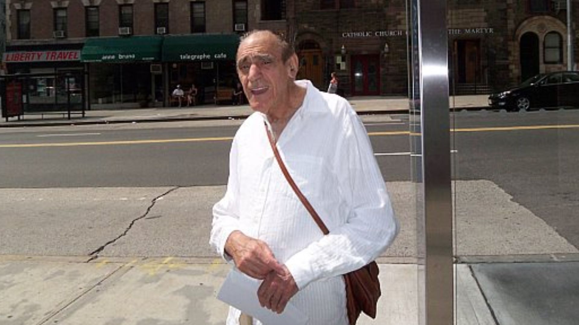 Wife and I were walking on E 72nd St in Manhattan and ran into Fish, Abe Vigoda from Barney Miller. Please add to
Abe_Vigoda