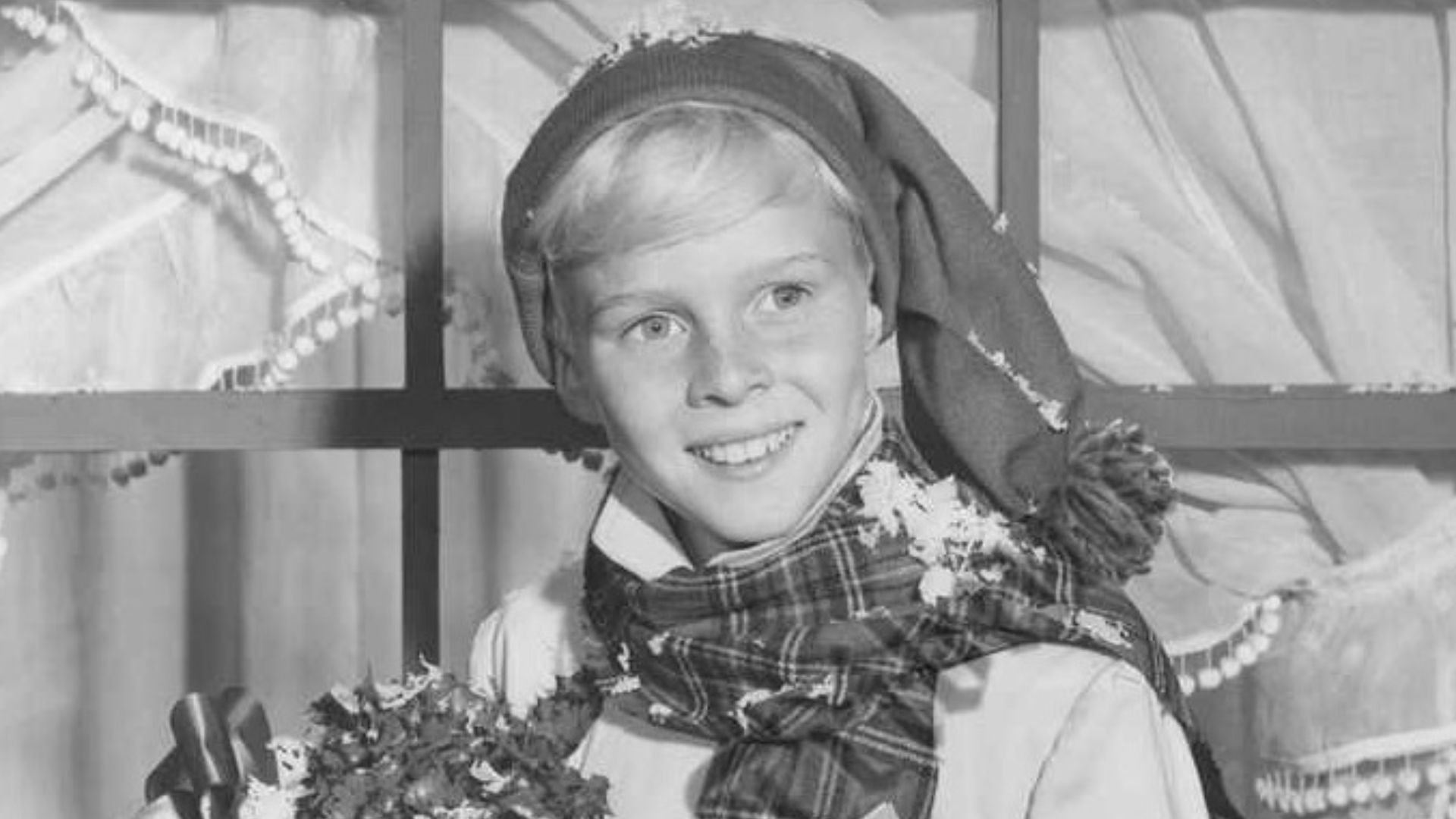 Publicity photo of child actor Jay North promoting his starring role on the television comedy series Dennis the Menace.