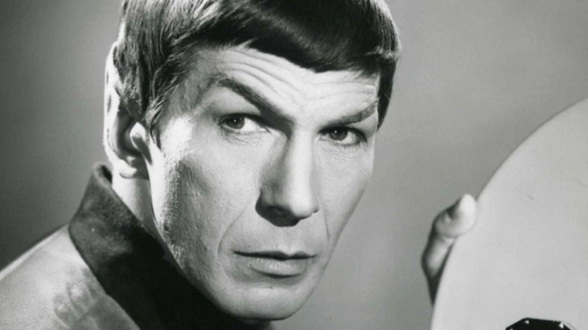 Promotional image of Leonard Nimoy as Spock from Star Trek: The Original Series.
The photo has no copyright markings on it as can be seen in the links below.
United States Copyright Office page 2