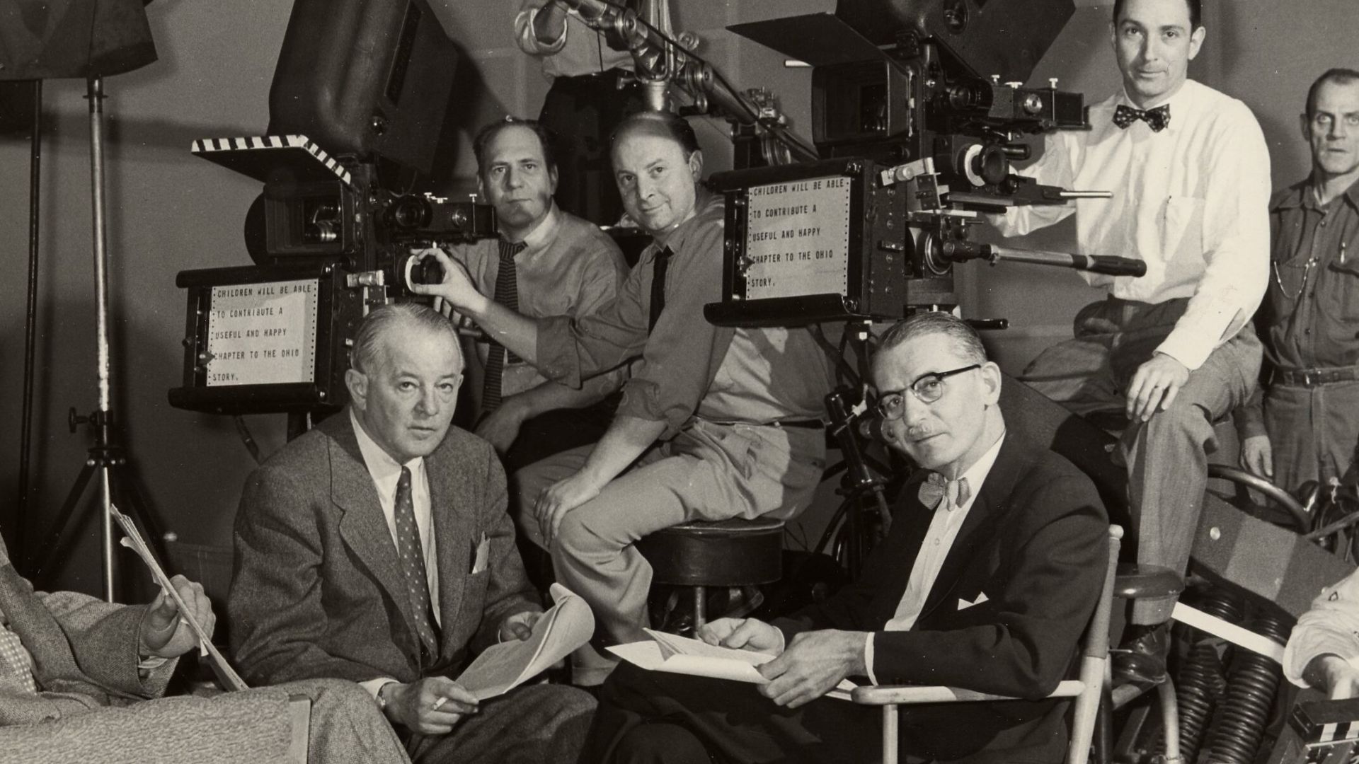 Cinécraft Productions, a motion picture studio in Cleveland, Ohio, was founded by my father and mother, Ray and Betty Culley, in 1939. This photo is part of a collection of family and studio related photos my family donated on a non exclusive basis to Hag