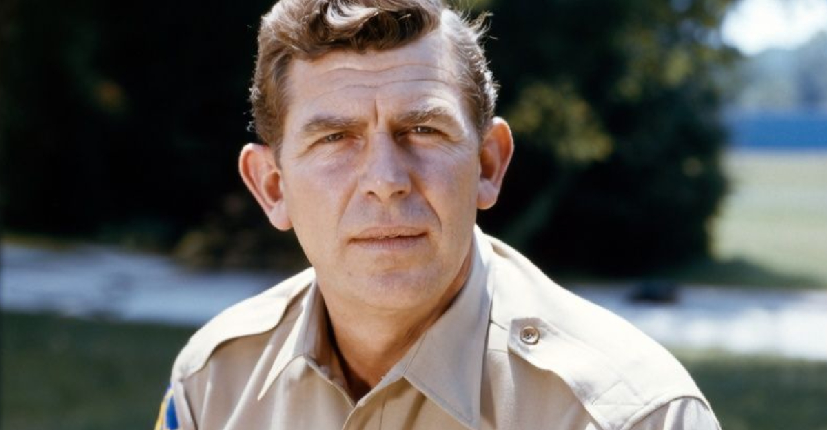 Andy Griffith in uniform in a publicity portrait for 'The Andy Griffith Show'