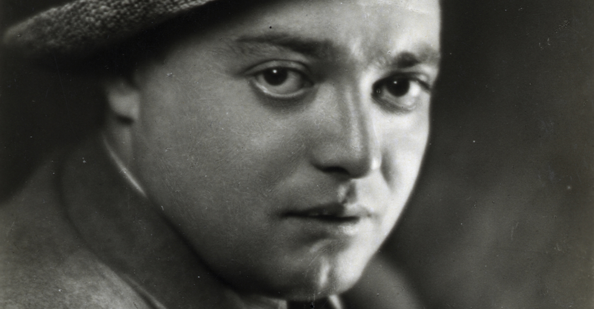 Black and white photo of Peter Lorre