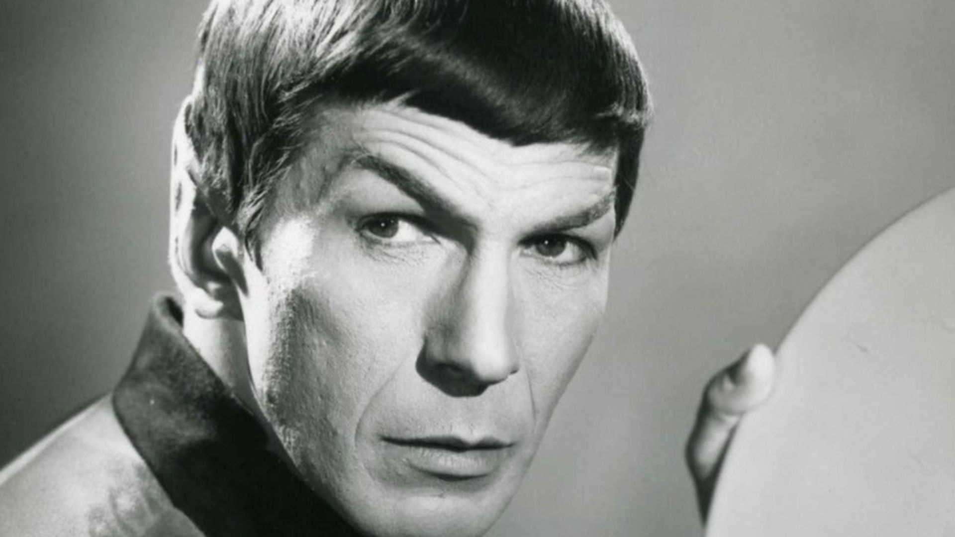 Promotional image of Leonard Nimoy as Spock from Star Trek: The Original Series.
The photo has no copyright markings on it as can be seen in the links below.
United States Copyright Office page 2