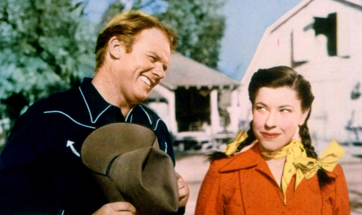 Honeychile, lobbycard, Alan Hale, Jr, Judy Canova, 1951.