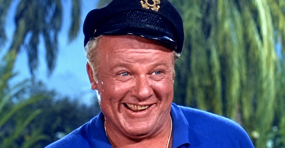 Screenshot of Alan Hale Jr as The Skipper in Gilligan’s Island (1964-1967)