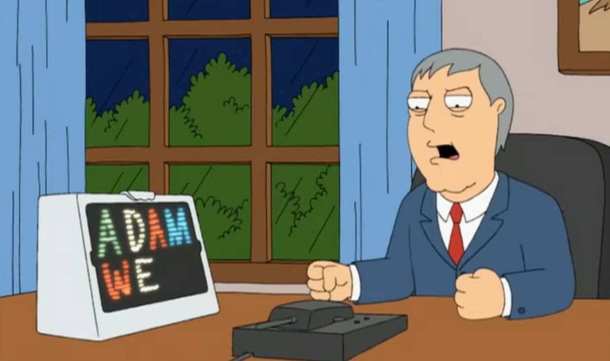 Screenshot from Family Guy, Fox Broadcasting Company (1999–present)