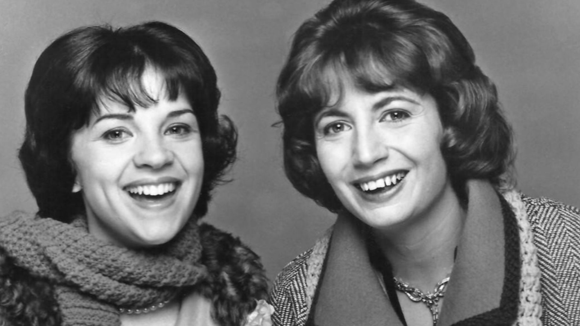 Publicity photo of Cindy Williams and Penny Marshall from the television show Laverne and Shirley.