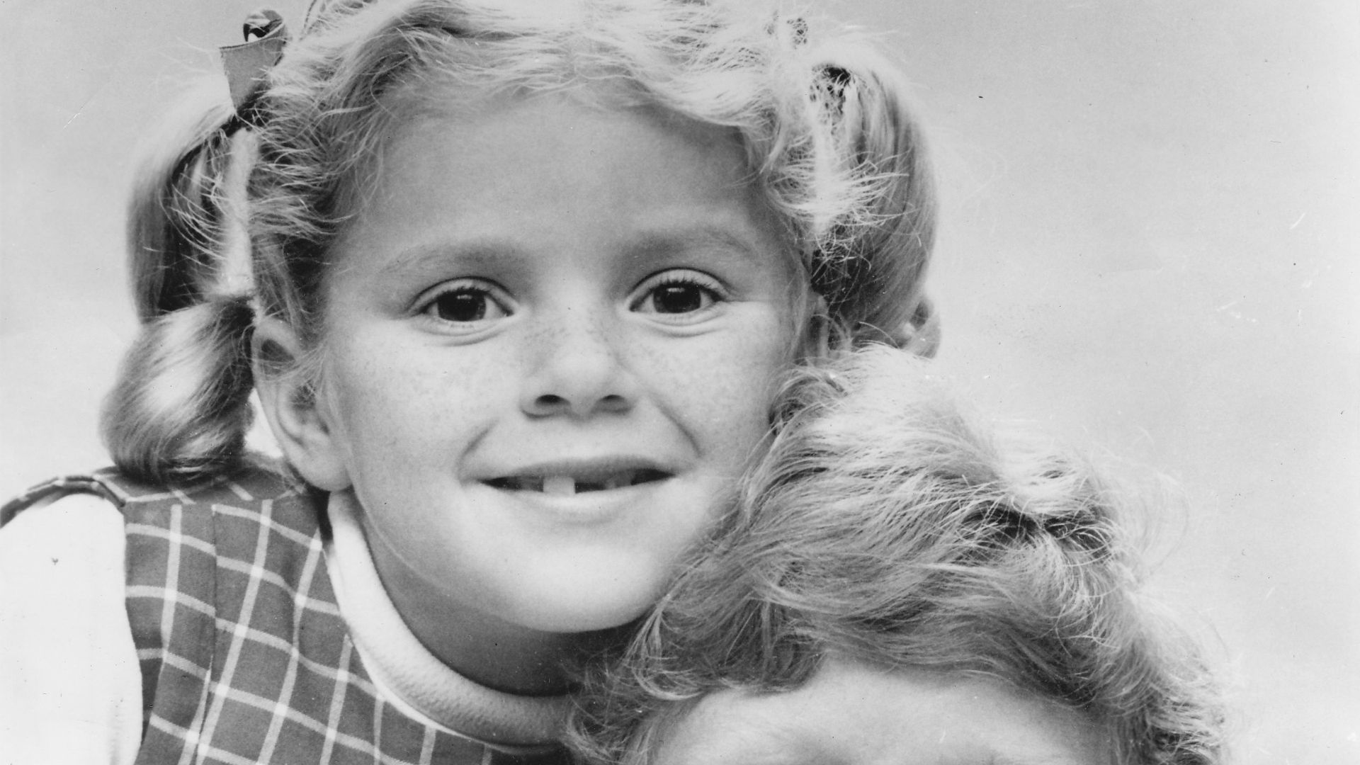 Publicity photo of American child actors, Anissa Jones and Johnny Whitaker promoting the CBS comedy series Family Affair, circa 1967.
