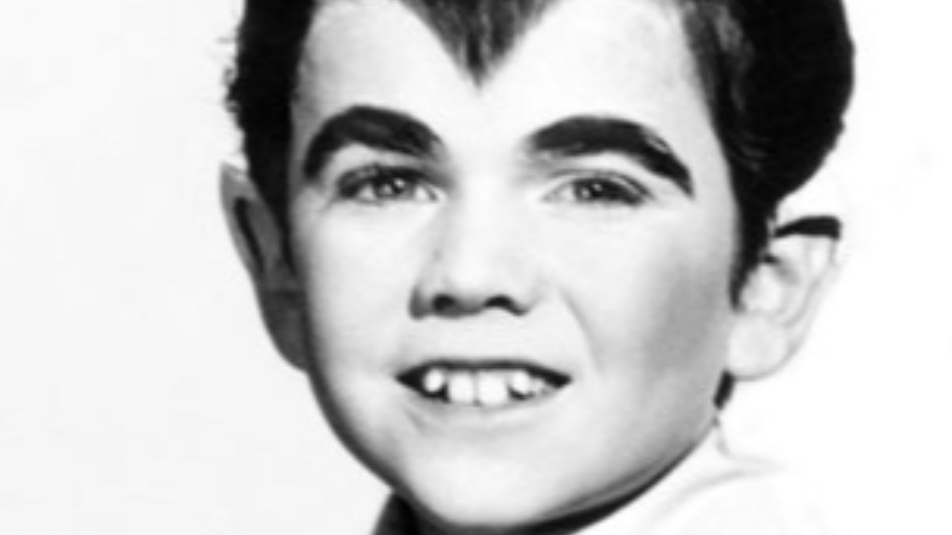 Publicity photo of American child actor, Butch Patrick promoting the September 16, 1965 premiere of the second season of the CBS comedy series The Munsters.