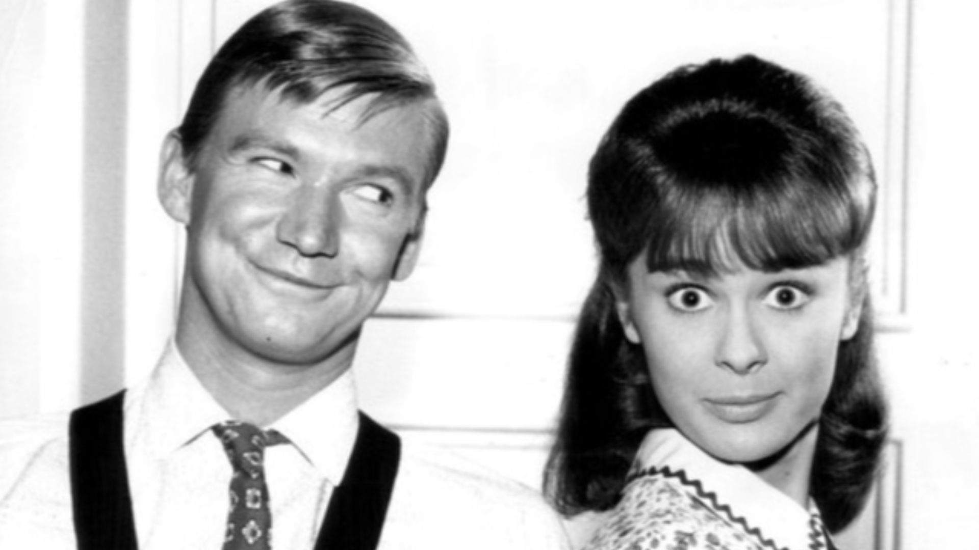 Photo of Dennis Robertson as Cousin Cletus and Debbie Watson as Tammy from the television program of the same name.