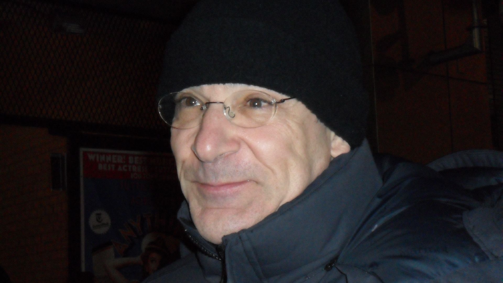 Image of Mandy Patinkin on January 13, 2012, outside the Ethel Barrymore Theatre