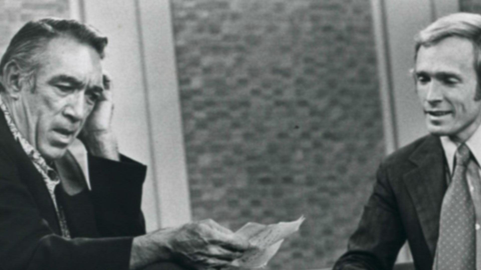 Photo of Anthony Quinn as the guest on The Dick Cavett Show.
