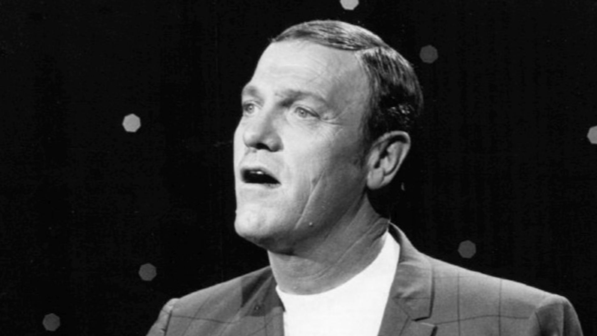 Photo of Eddy Arnold performing on the television program Kraft Music Hall.