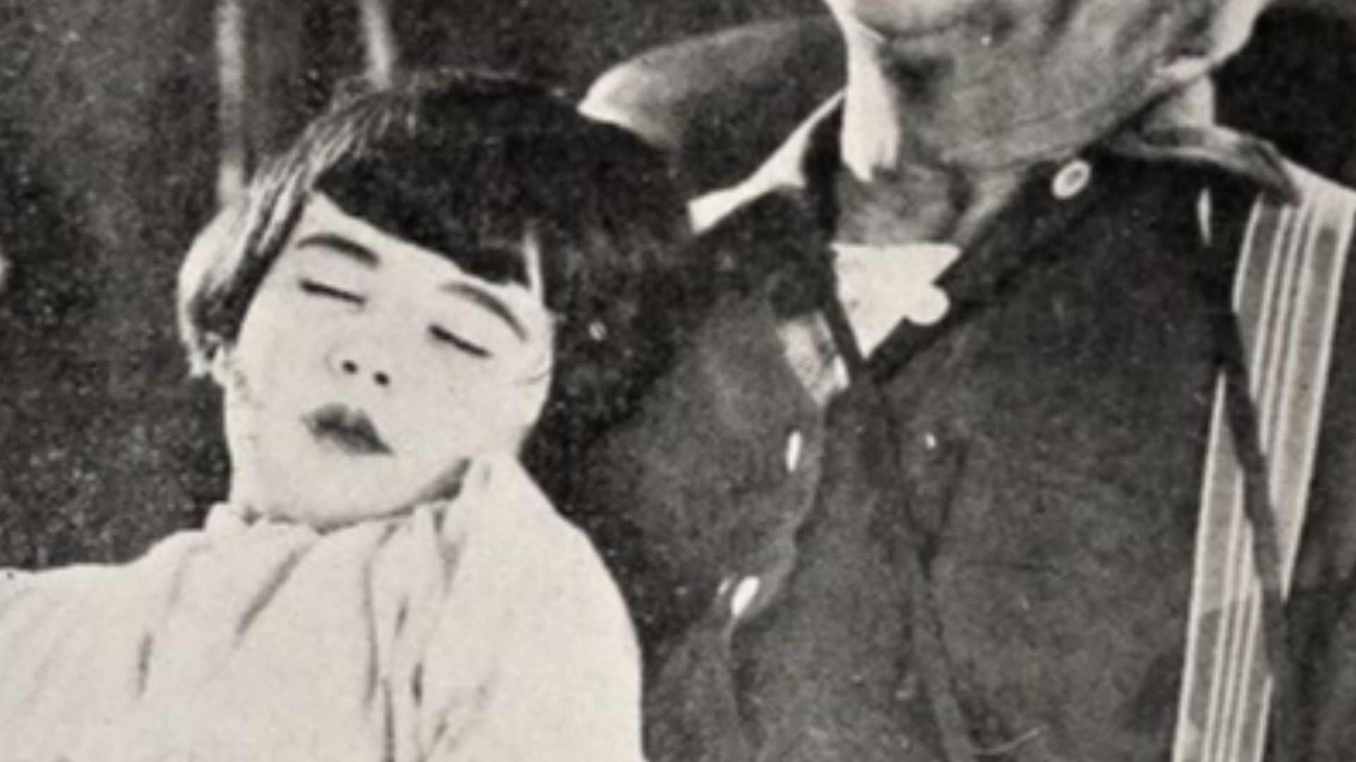 Still from the American drama film Captain January (1924) with Diana Serra Cary aka Baby Peggy and Hobart Bosworth, on page 6 of the March 29, 1924 Exhibitors Trade Review.