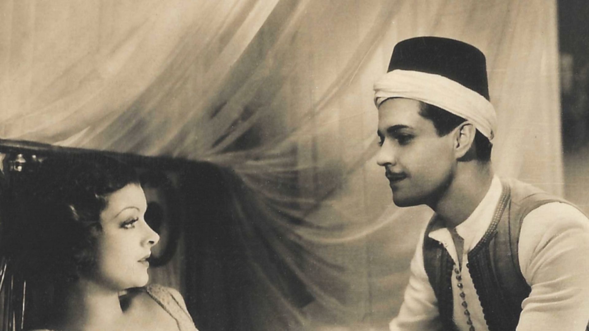 Ramon Novarro and Myrna Loy in The Barbarian