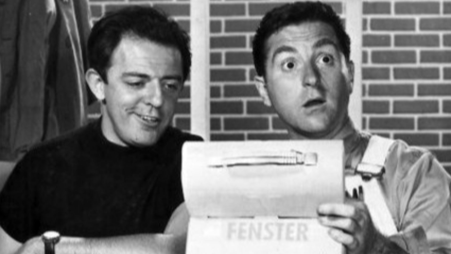 Photo of John Astin as Dickens and Marty Ingels as Fenster from the television program I'm Dickens, He's Fenster.