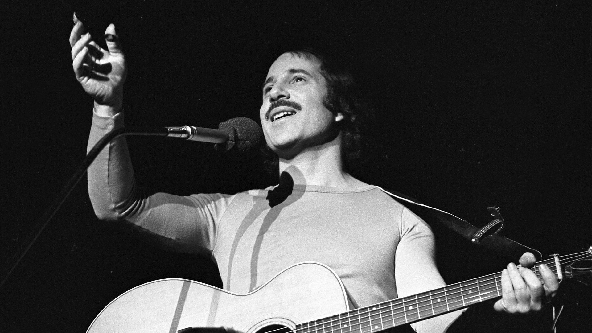 Paul Simon performing at Santa Monica Civic Auditorium