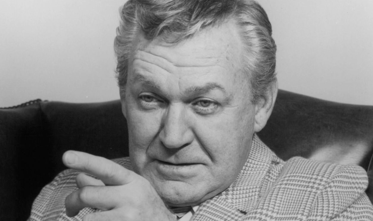 Forrest Tucker pointing his finger from the film 'The McCullochs', 1975.