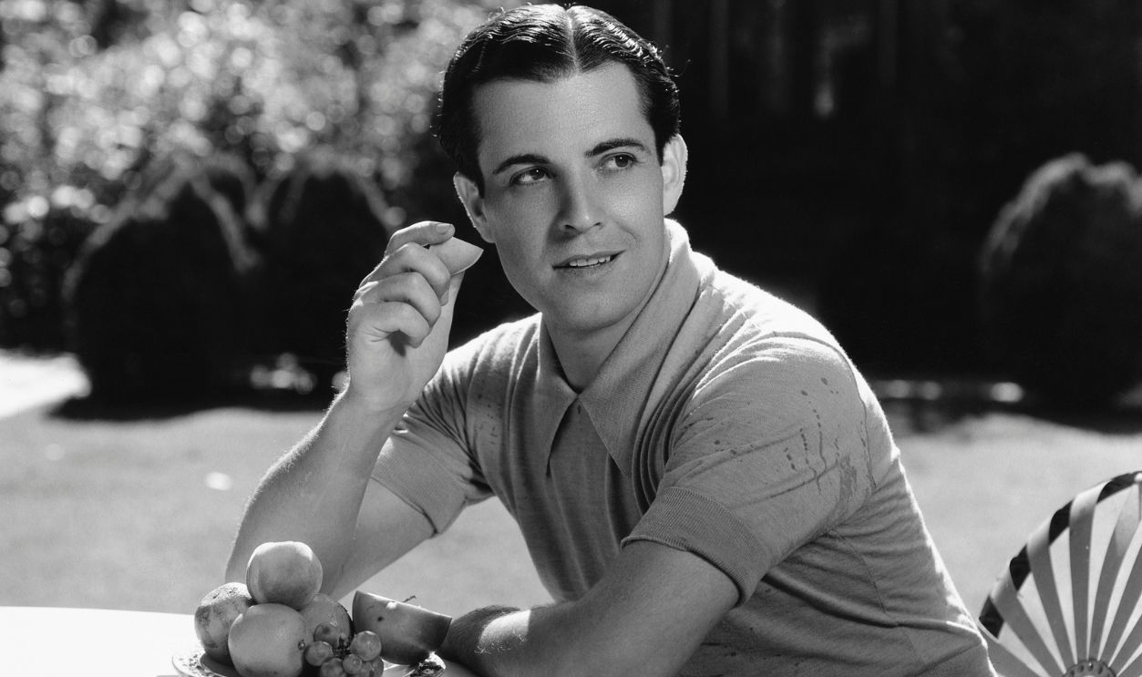 Actor Ramon Novarro Eating Breakfast