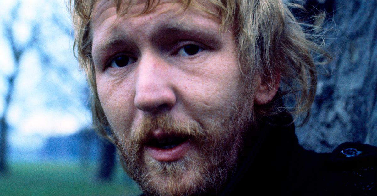 American singer-songwriter Harry Nilsson (1941-1994) posed in a park in London on 30th December 1972.