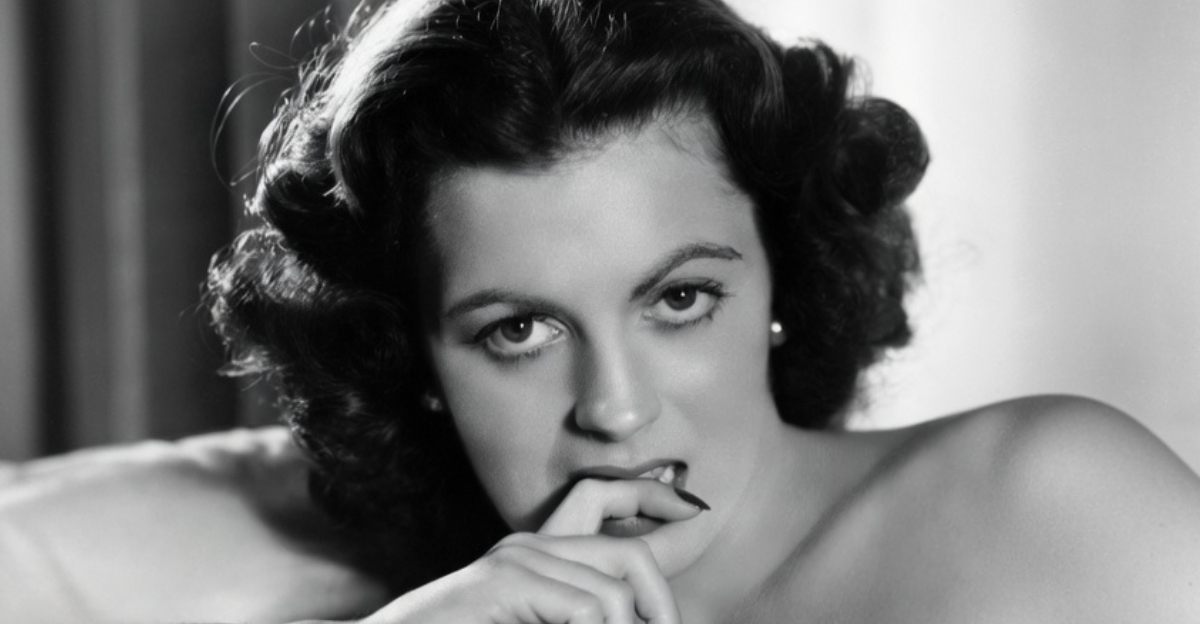 Actress Faith Domergue Biting Finger 