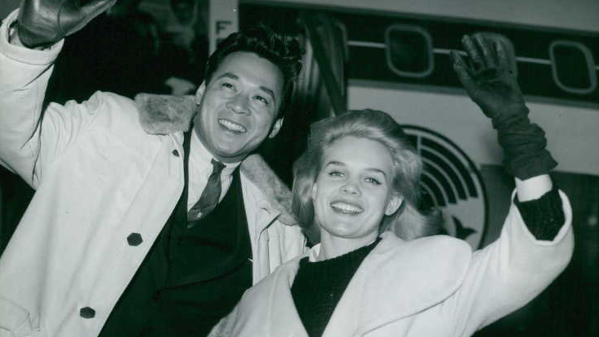 Carroll Baker with James Shigeta, 1961