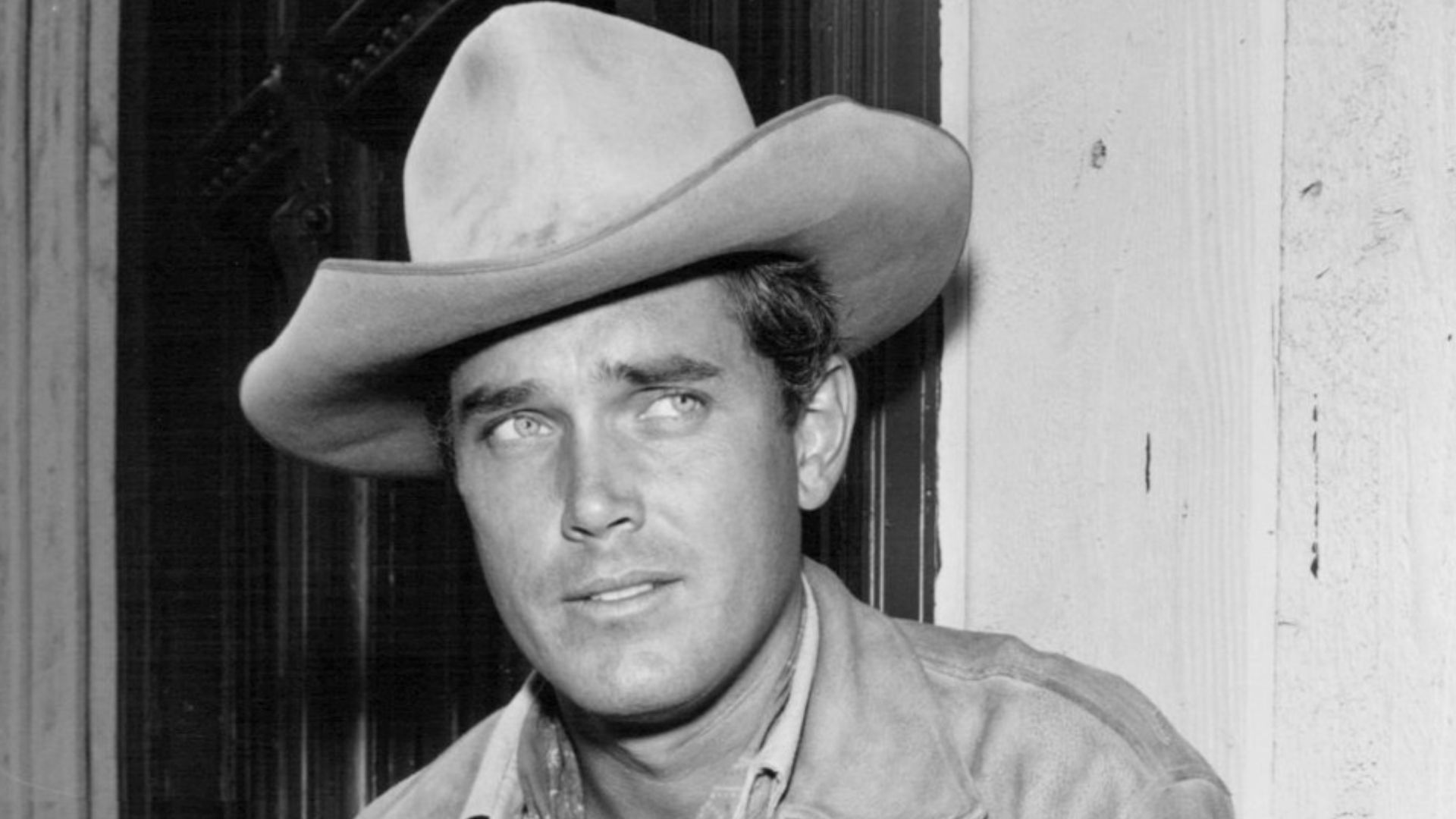 Photo of Jeffrey Hunter as Temple Houston from the television program of the same name.