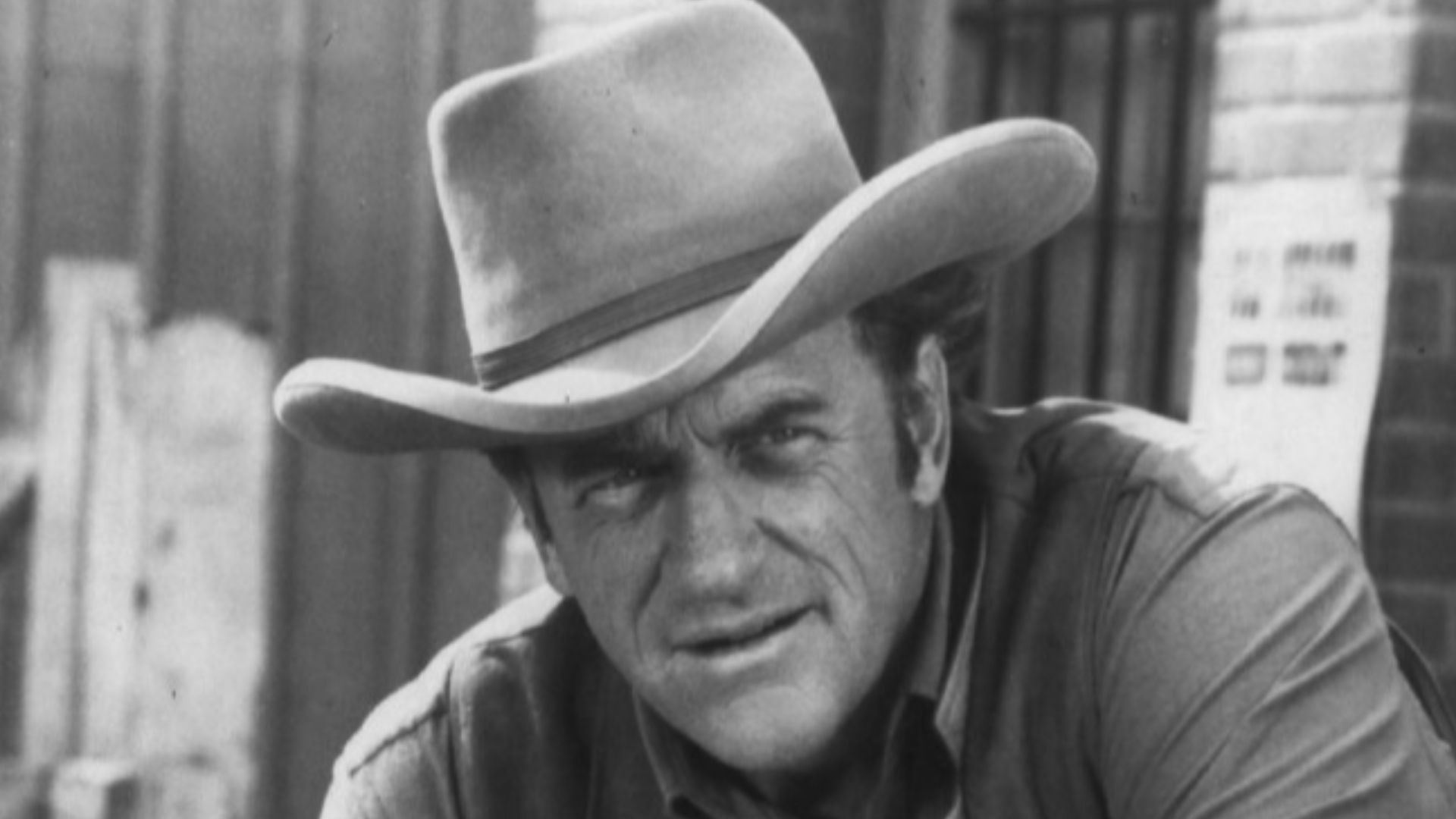 Photo of James Arness as Matt Dillon from the television program Gunsmoke.