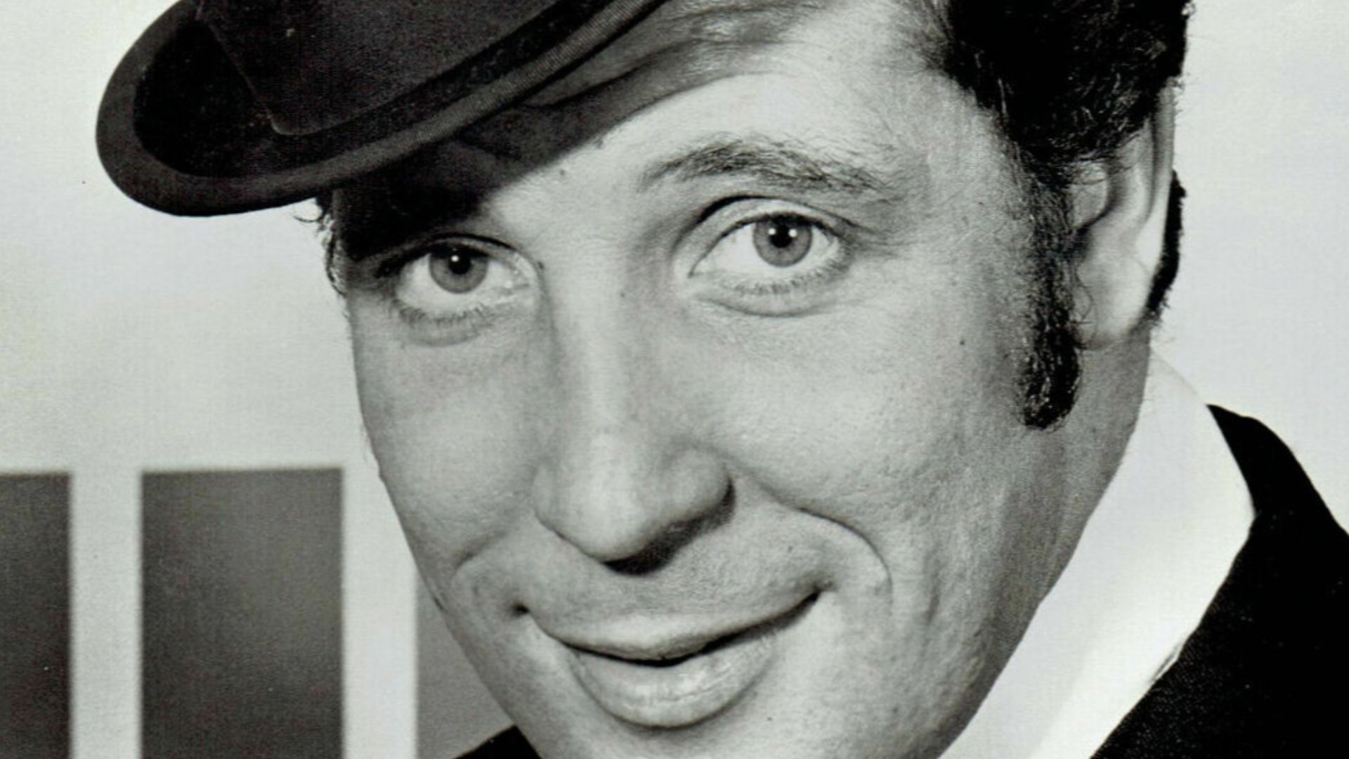 Tom Jones poses wearing top-hot in ABC-TV promo photo for This Is Tom Jones.
