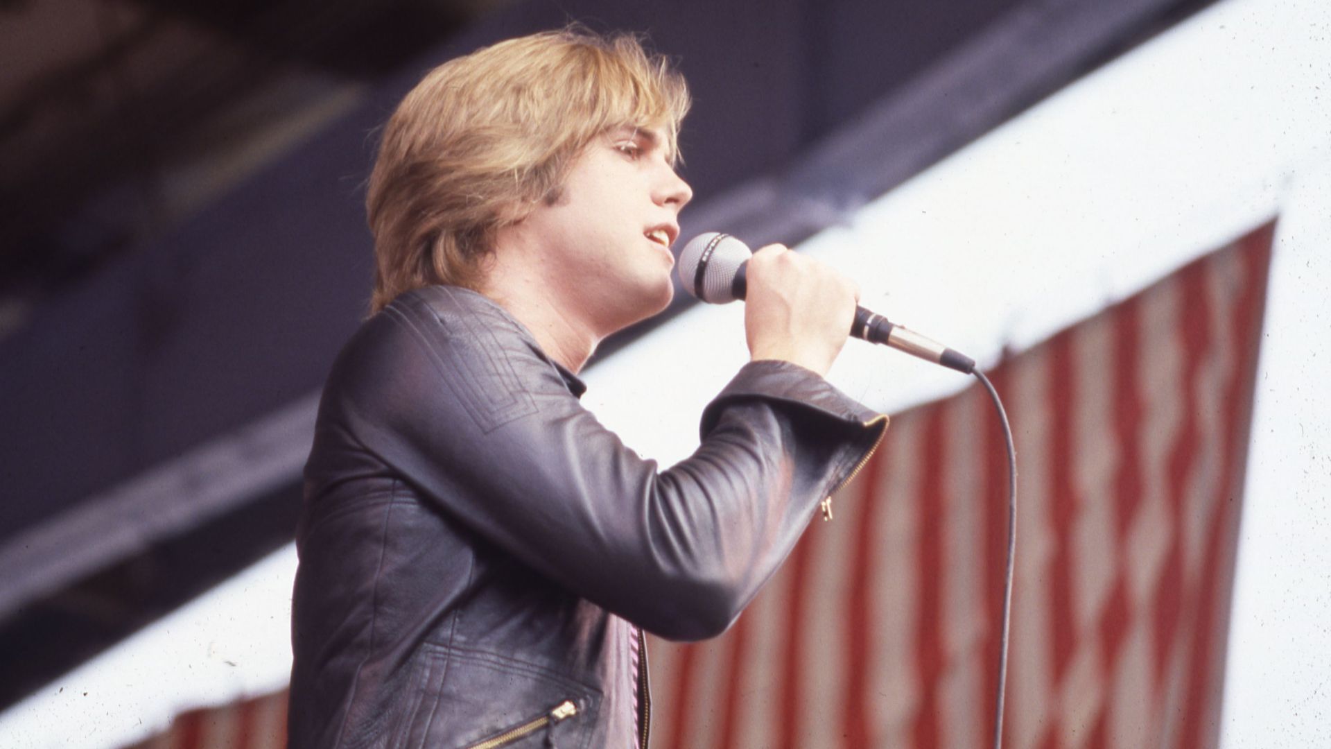 A view of Shaun Cassidy singing at the 1979 Ohio State Fair. He performed two shows at the Grandstand on August 24th, at 4:30 PM and 8:30 PM. See also: Columbus Dispatch, August 25, 1979, page A-8.