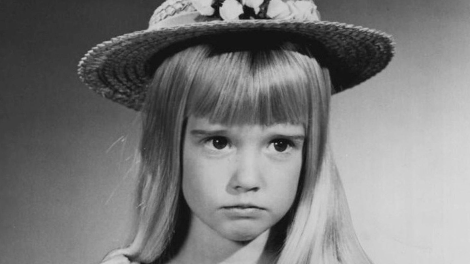 Publicity photo of child actress Kim Richards promoting her role on the ABC television series Nanny and the Professor, 1971.