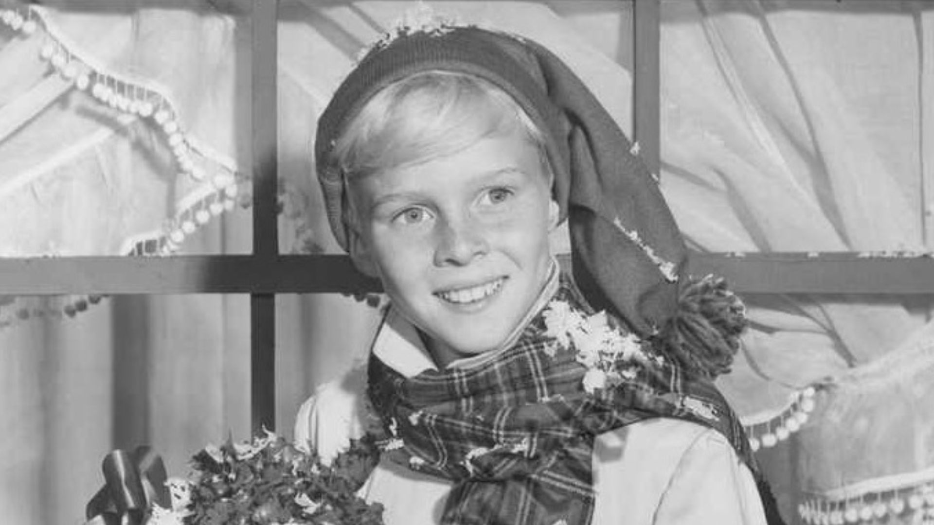 Publicity photo of child actor Jay North promoting his starring role on the television comedy series Dennis the Menace.