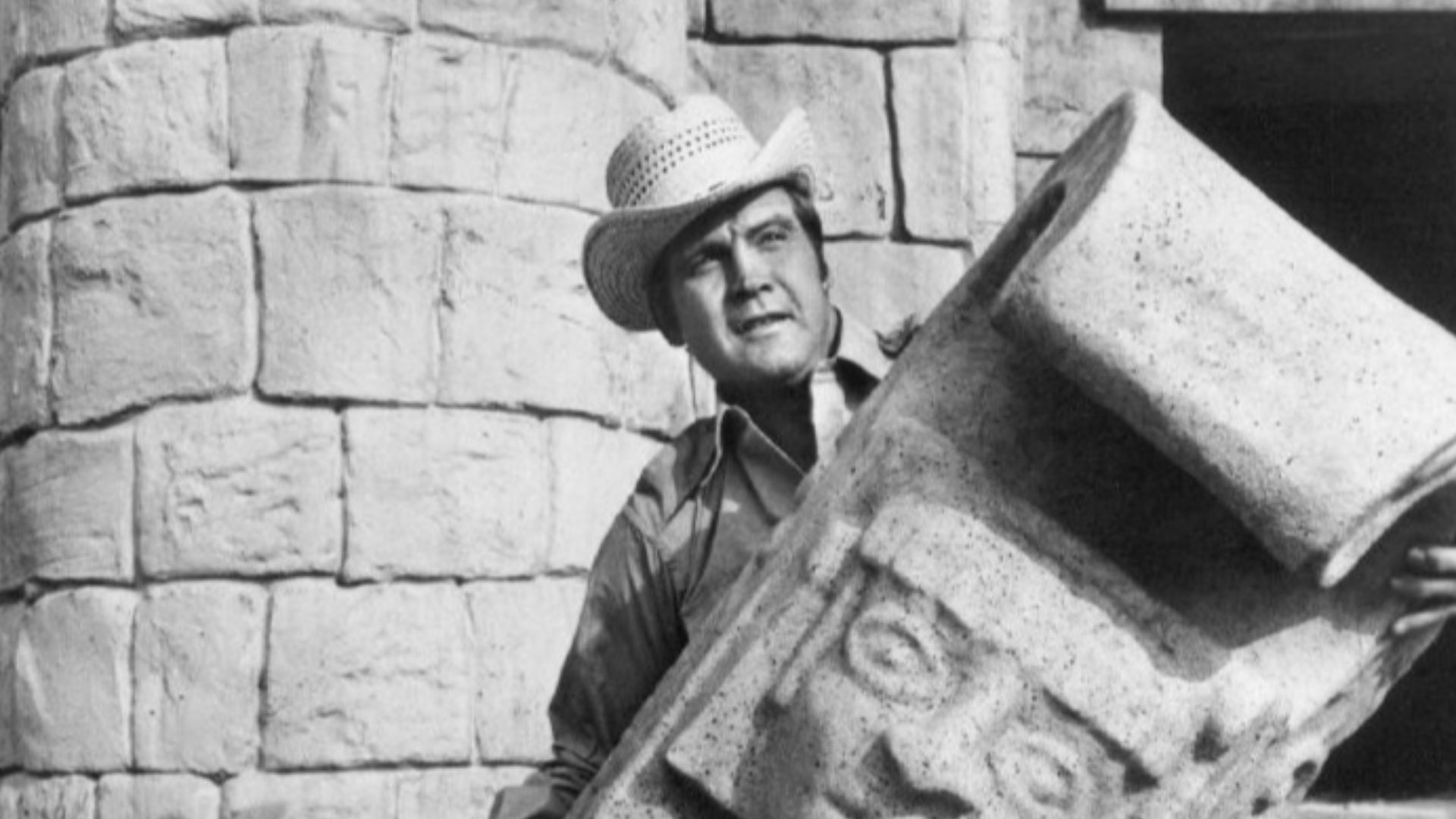 Publicity photo of Lee Majors from the televison program The Six Million Dollar Man.