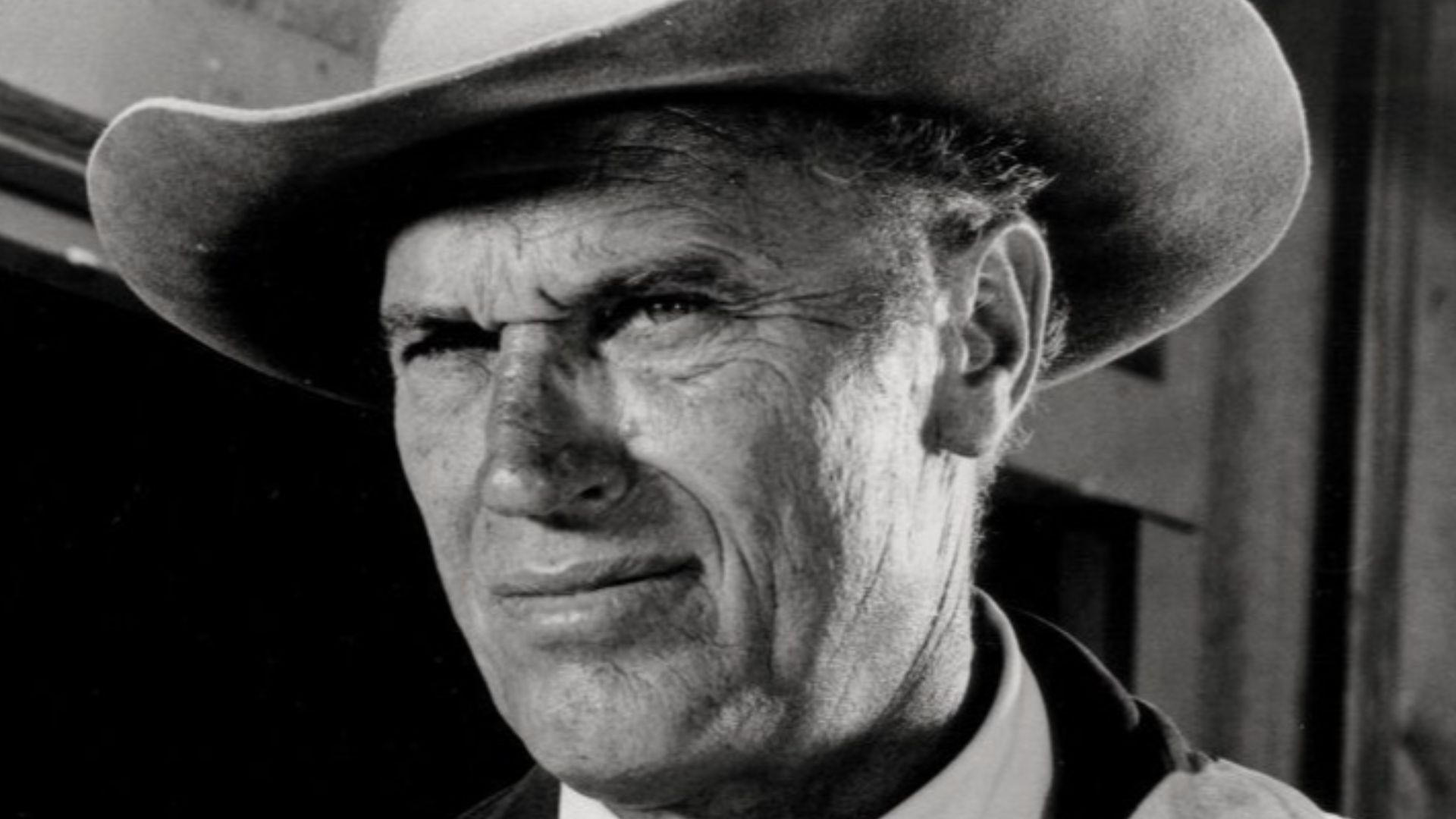 Robert J. Wilke in the TV-series Death Valley Days, episode Brute Angel - publicity still (cropped : see source)