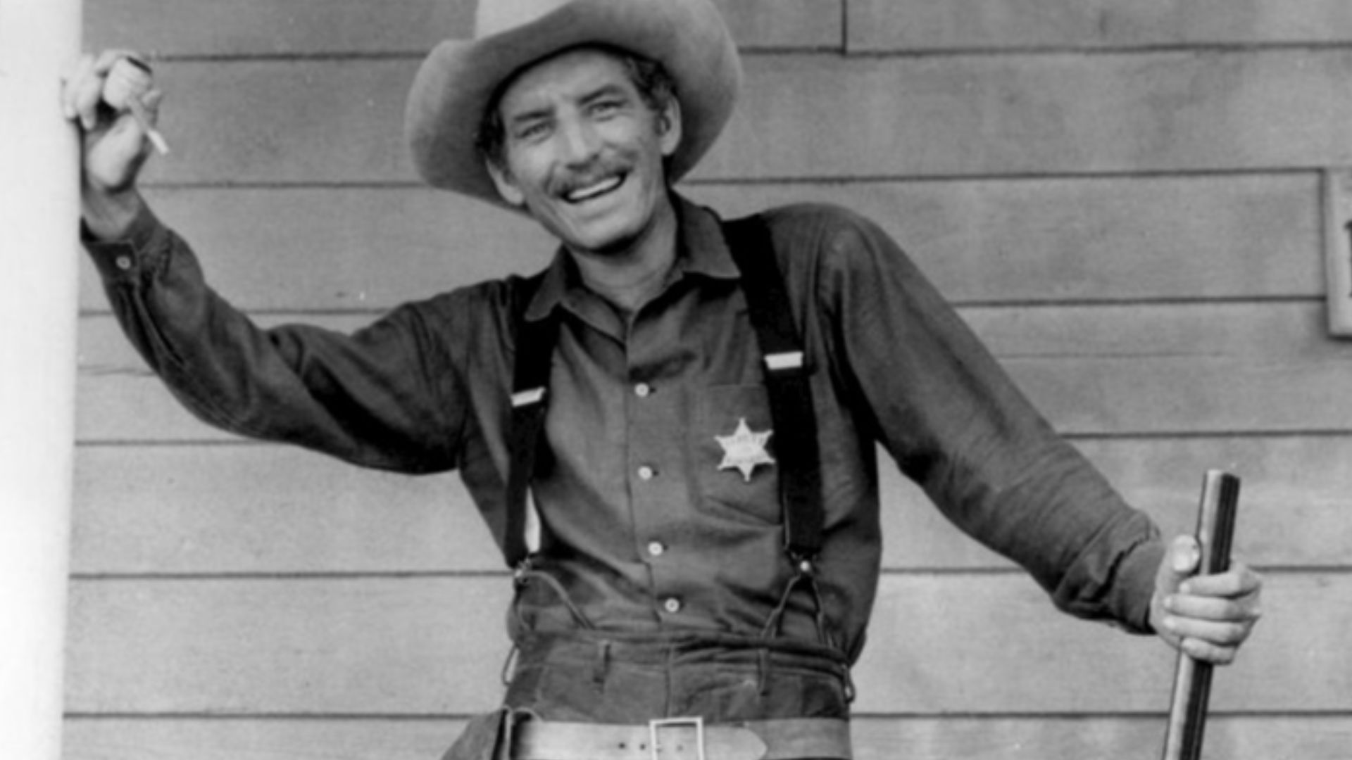 Photo of Morgan Woodward as Shotgun Gibbs from the television program The Life and Legend of Wyatt Earp.  Woodward played Earp's deputy in the series.