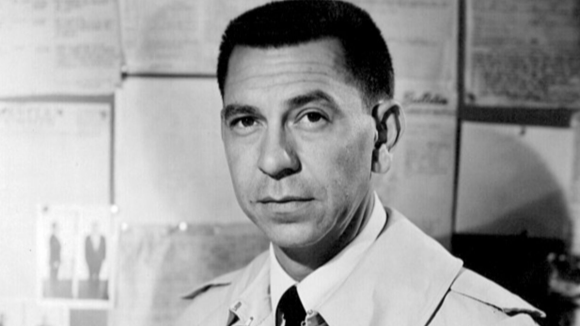 Photo of Jack Webb as Sergeant Joe Friday from the television series Dragnet.