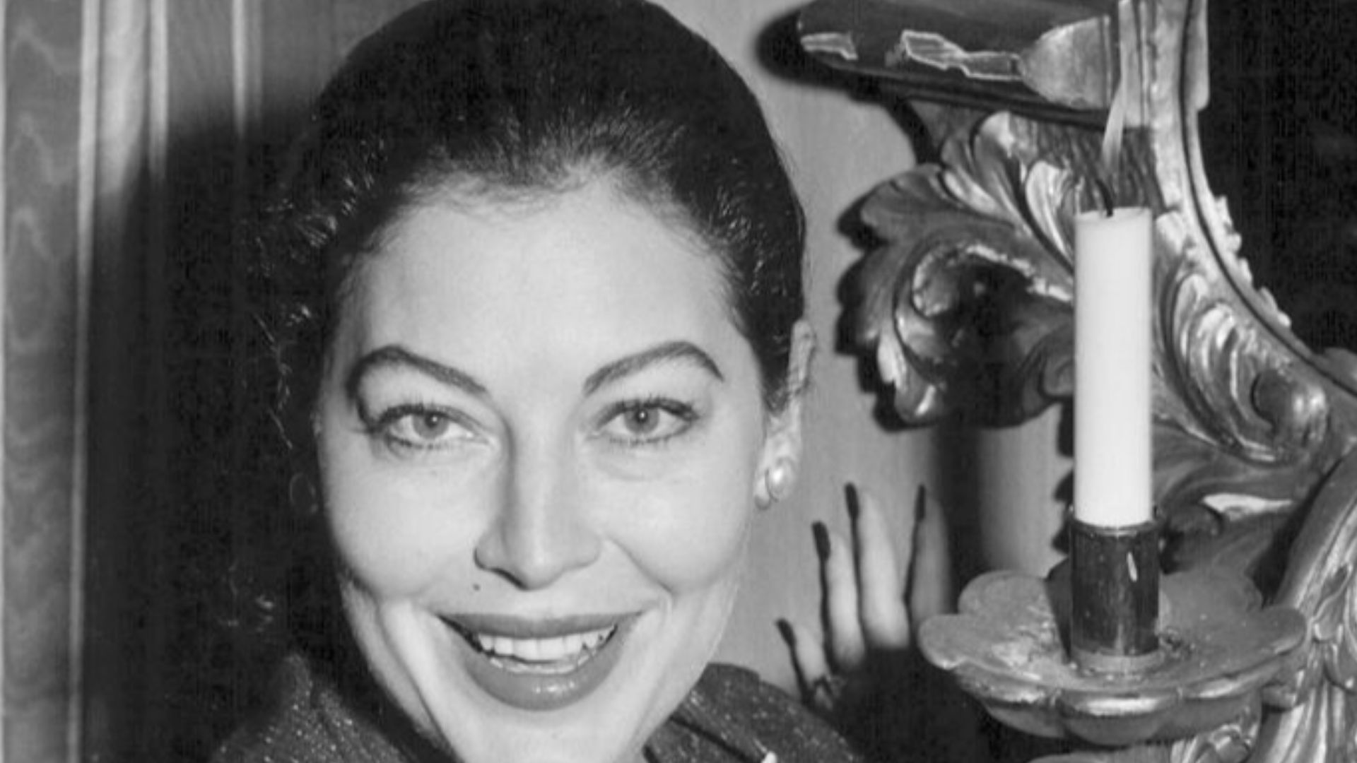 Ava Gardner at the Grand Hotel in Stockholm, 1954.