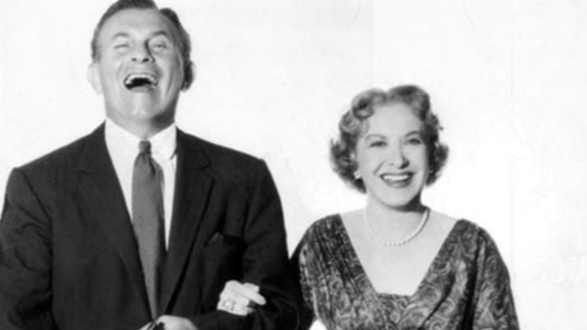Publicity photo of George Burns and wife Gracie Allen.