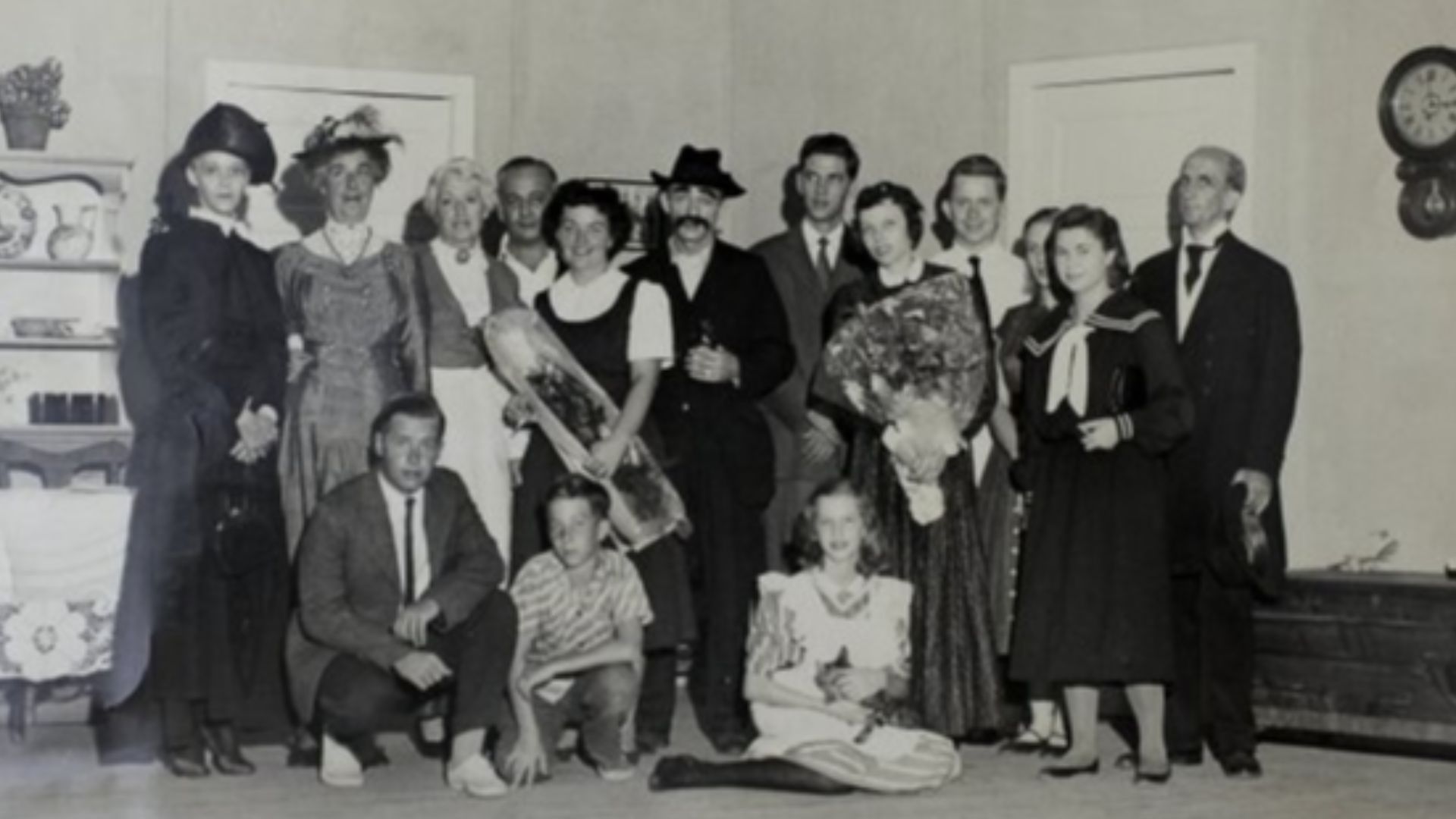 Photo taken of the first cast of the Naples Players inaugural production of
