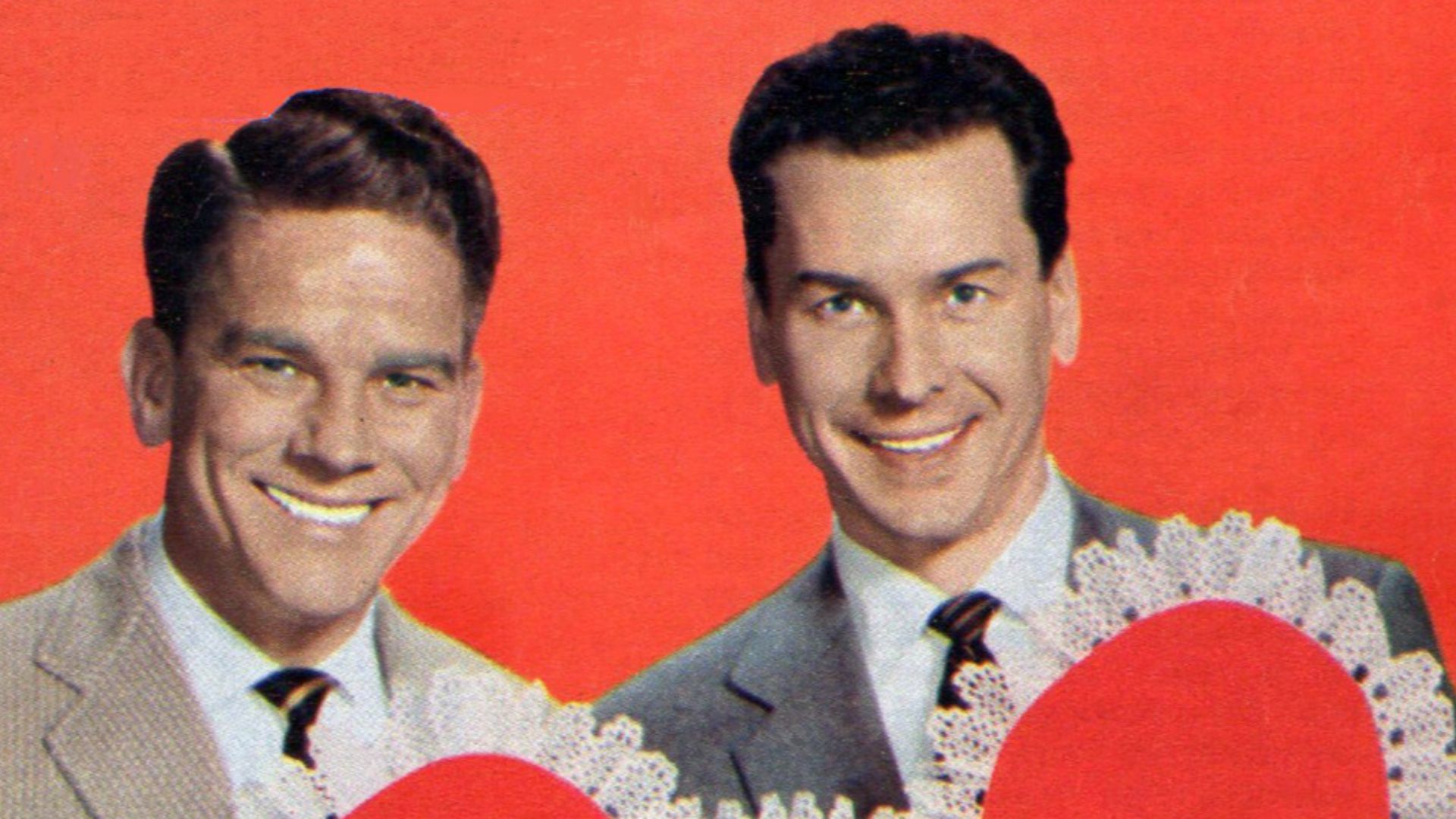 Cast photo from the television show Your Hit Parade Pictured are the vocalists who were permanent cast members. Top from left-Snooky Lanson and Russell Arms. Bottom from left-Dorothy Collins and Giselle MacKenzie.
The photo was the cover of TV Guide for